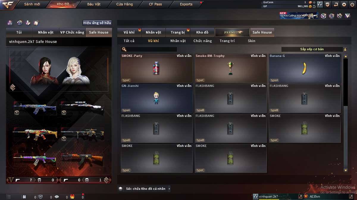 shop acc cf uy tin gia re